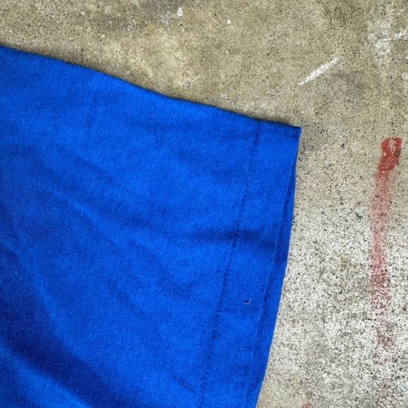 Vintage 1980s Camp John Smith Blue Graphic T-Shirt Made in USA Screen Stars L - Picture 3 of 8